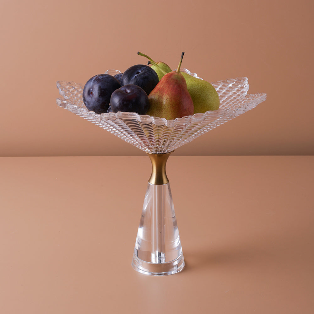 Scalloped Glass Bowl – Decorative Centerpiece