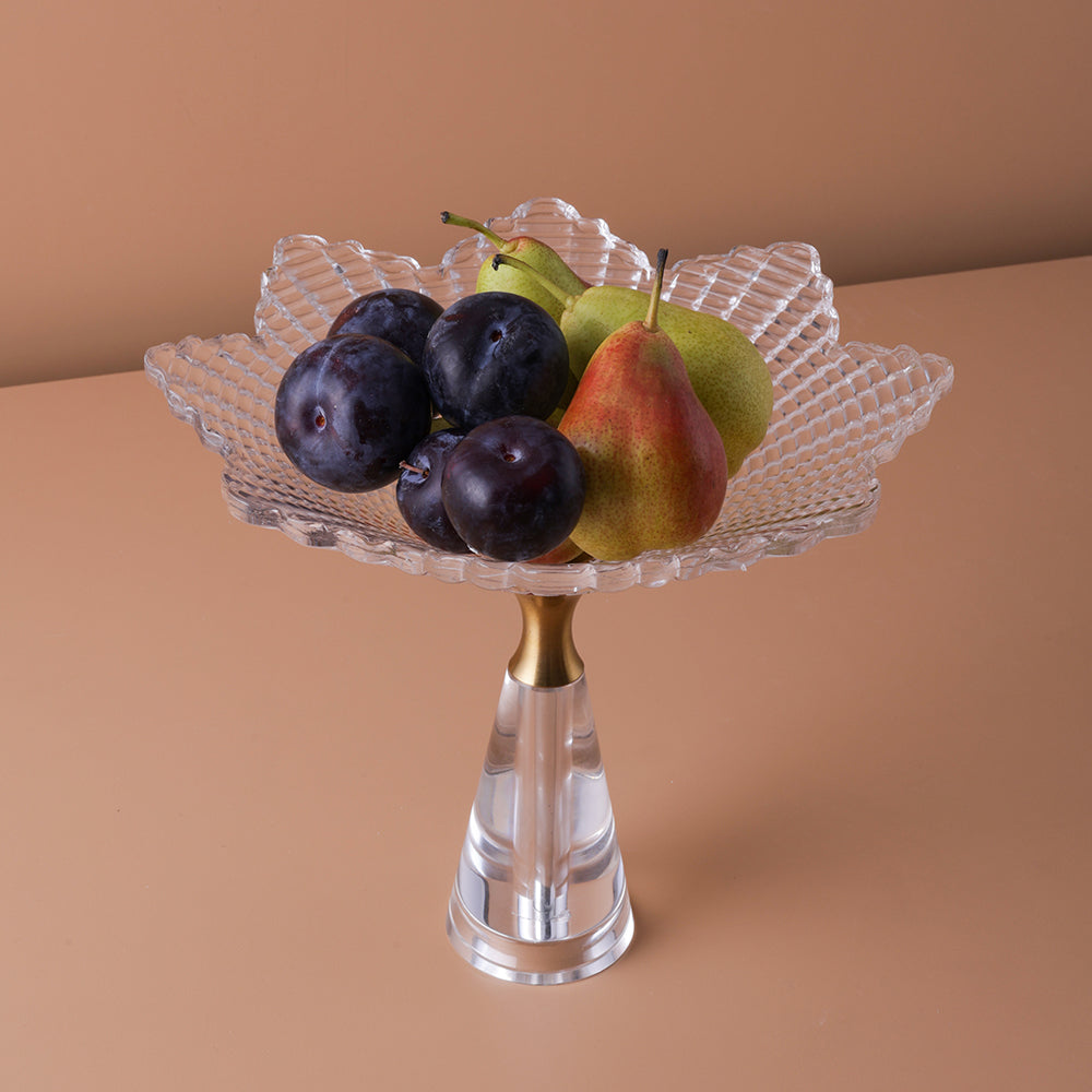 Scalloped Glass Bowl – Decorative Centerpiece