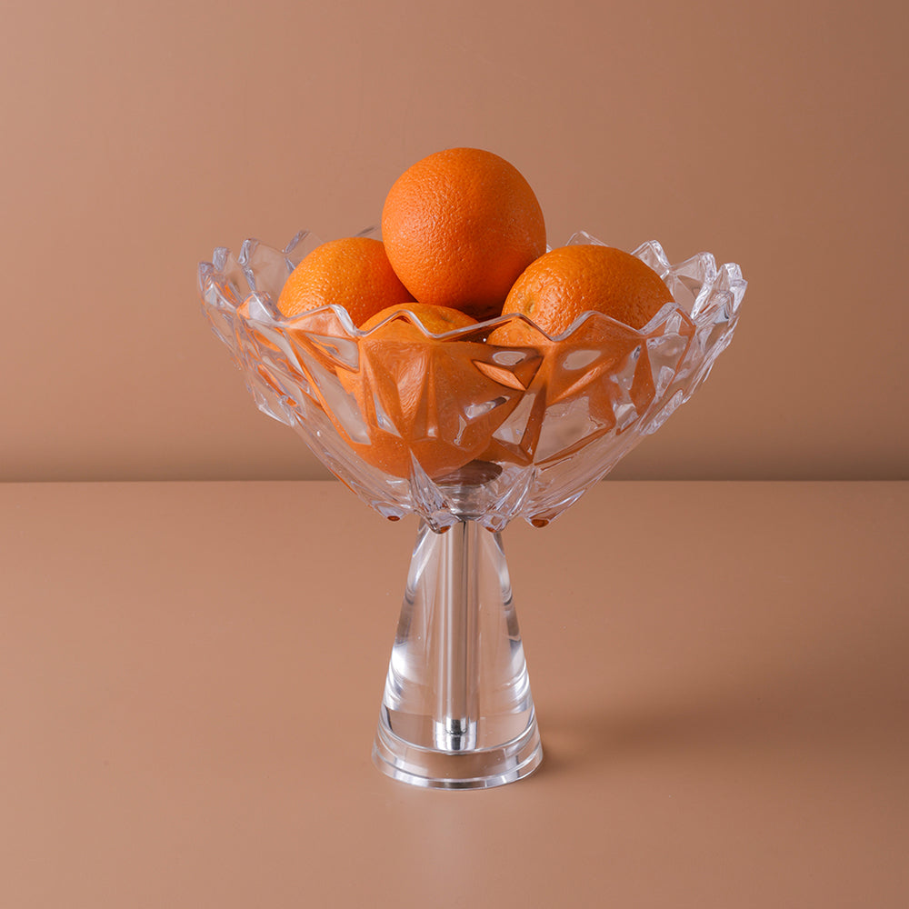 Clear glass bowl