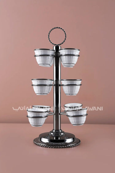 Black Cawa Cup Holder Stand with 12 Cups