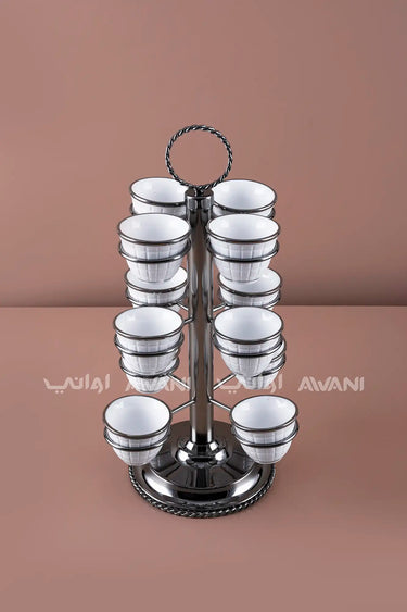 Black Cawa Cup Holder Stand with 12 Cups