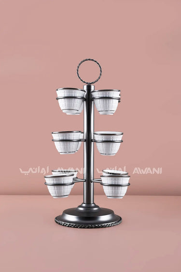 Black Cawa Cup Holder Stand with 12 Cups
