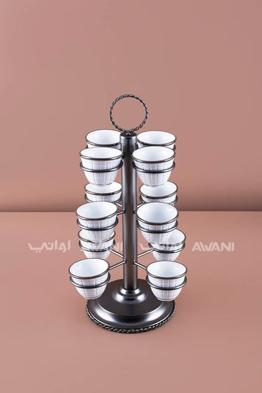 Black Cawa Cup Holder Stand with 12 Cups