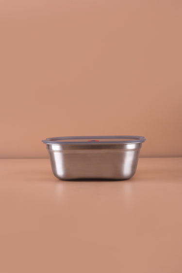 1.2L Stainless Steel Microwave & Oven Safe Food Storage Box – Grey