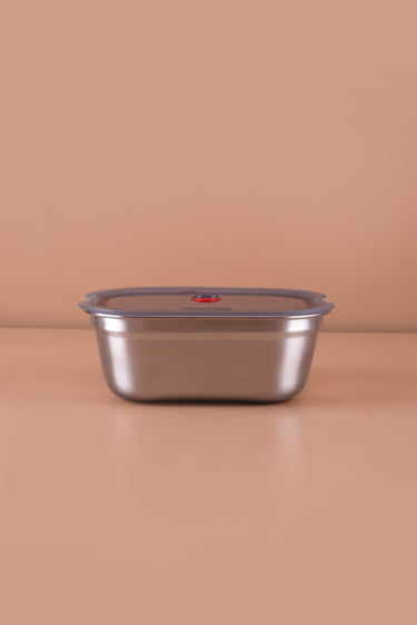900ml Stainless Steel Microwave & Oven Safe Food Storage Box – Grey