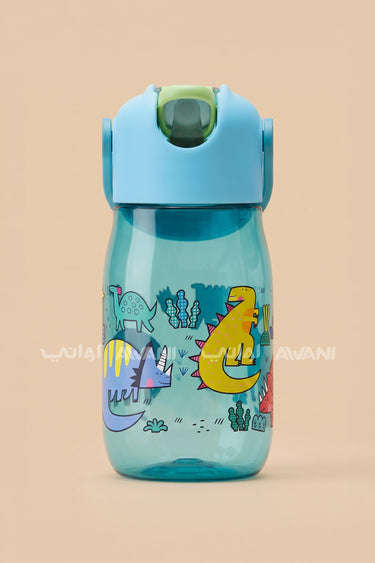 Zoku Flip Straw Kids' Water Bottle – Roaring Dinosaur Edition (400ml)