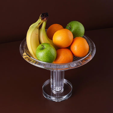 Household Fruit Plate Crystal Glass Fruit Bowl Coffee Table Creative Decoration