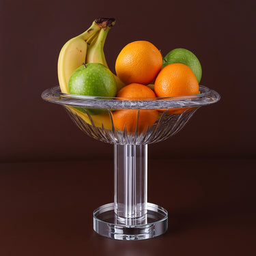 Household Fruit Plate Crystal Glass Fruit Bowl Coffee Table Creative Decoration