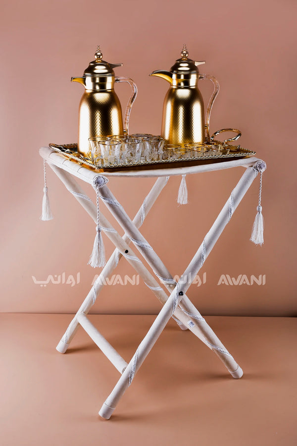 Majlis Style Beige Wooden Folding Table