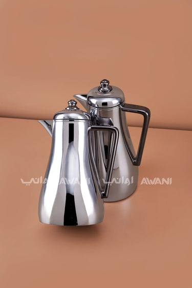 NOOR DALLAH/ FLASK SET FOR TEA & COFFEE - 04 SHINY SILVER