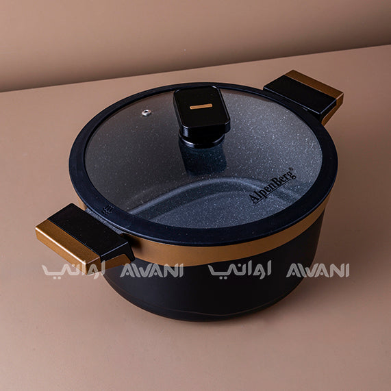 Cookware Set of 12 Piece Black Brown