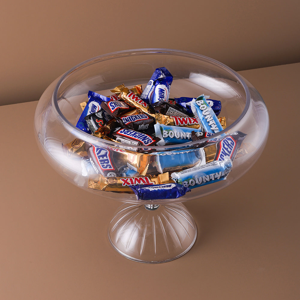 Clear glass table Bowl With Stand