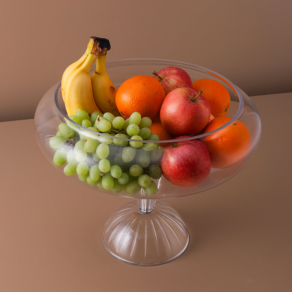 Clear glass table Bowl With Stand