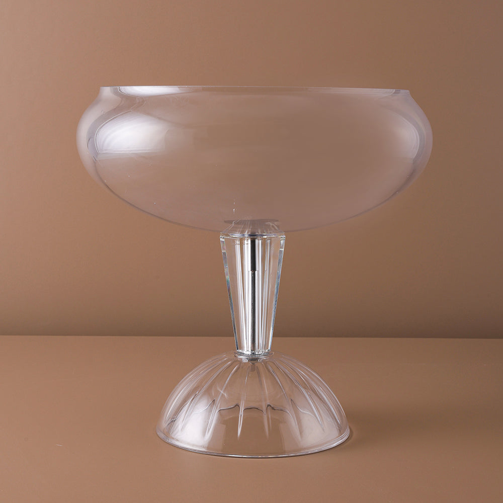 Clear glass table with a brown background
