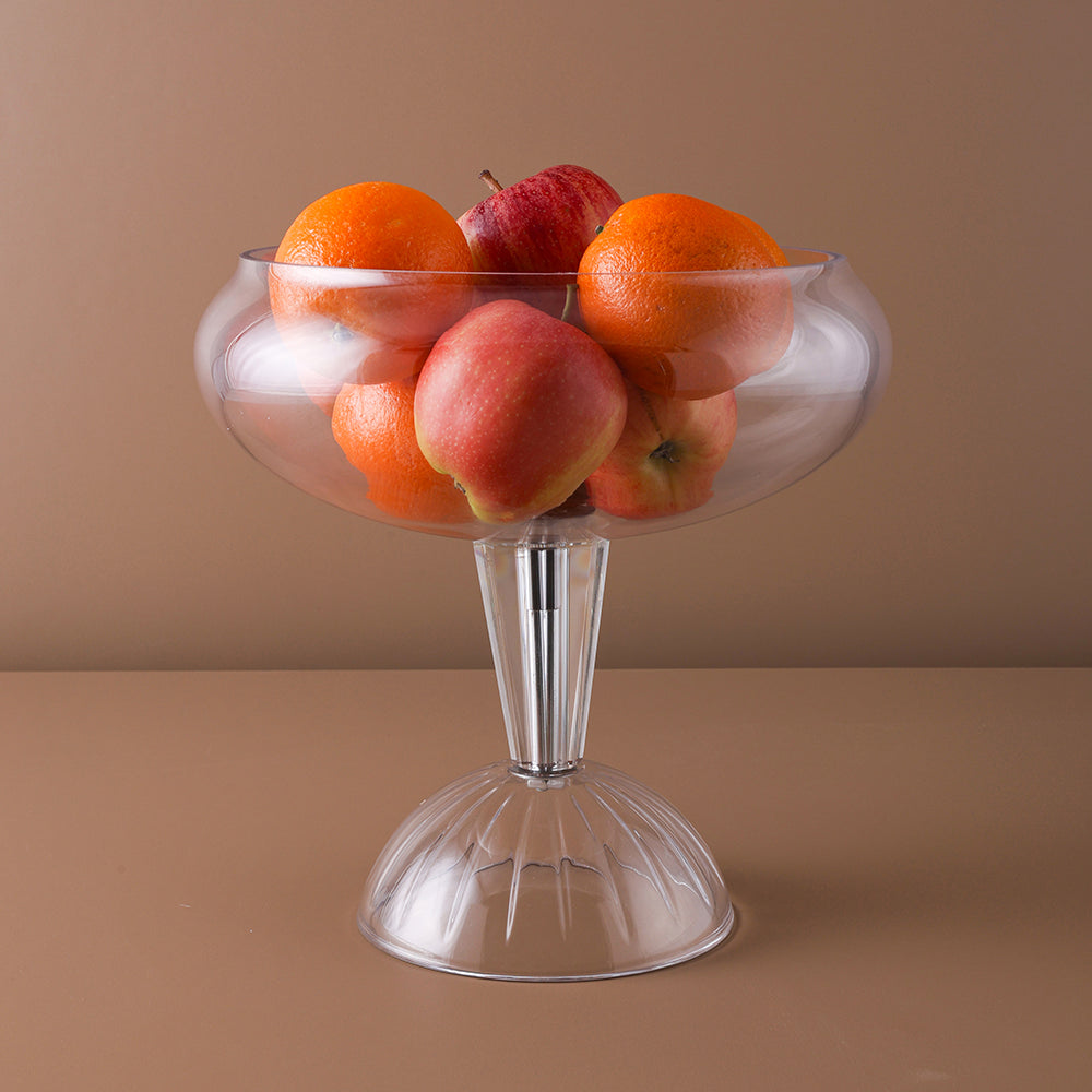 Clear glass table Bowl With Stand