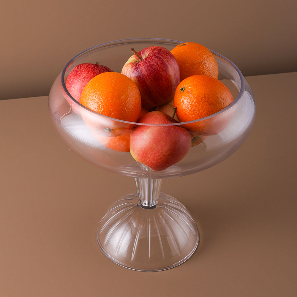 Clear glass table Bowl With Stand
