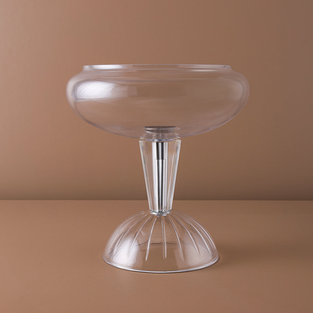 Clear glass table Bowl With Stand