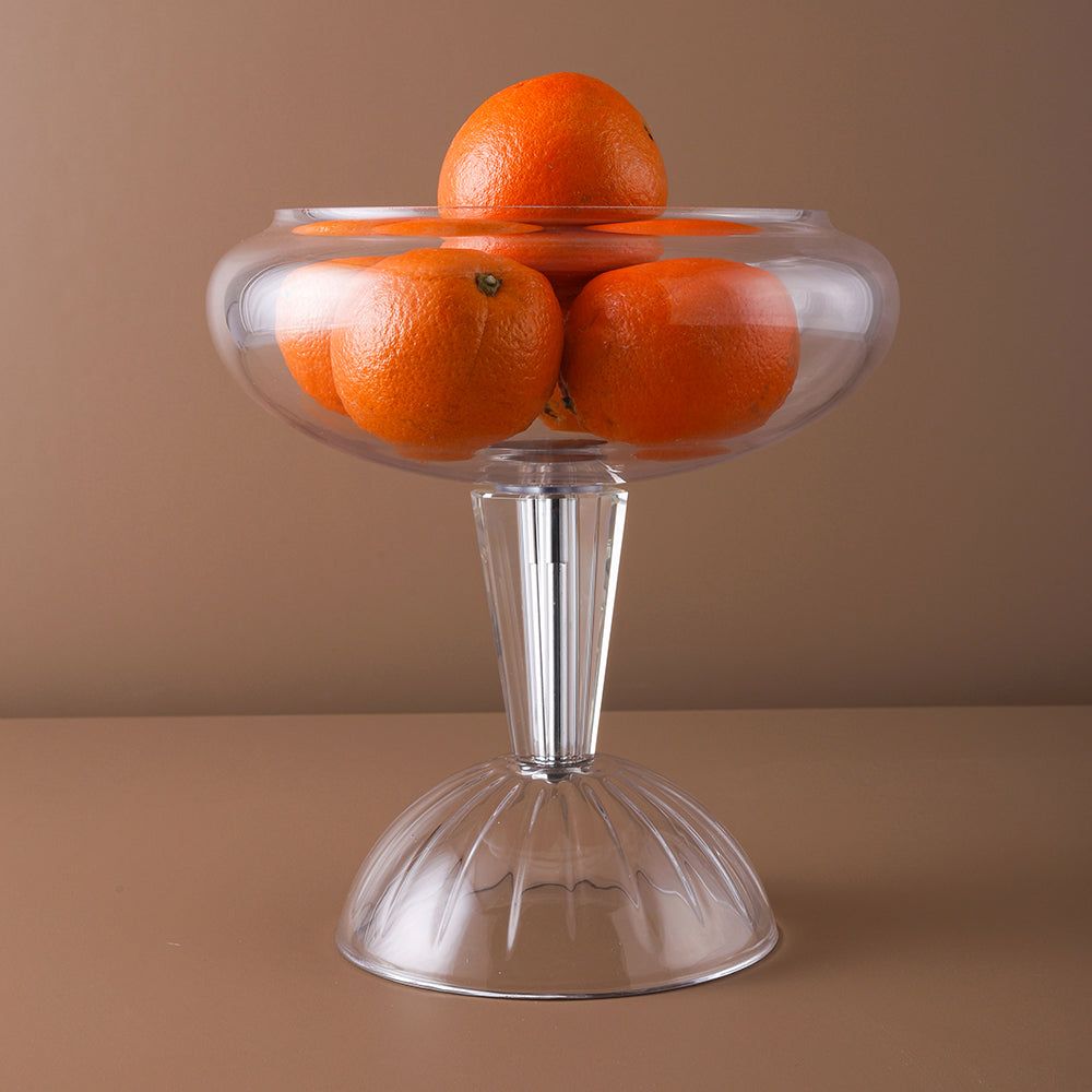 Clear glass table Bowl With Stand