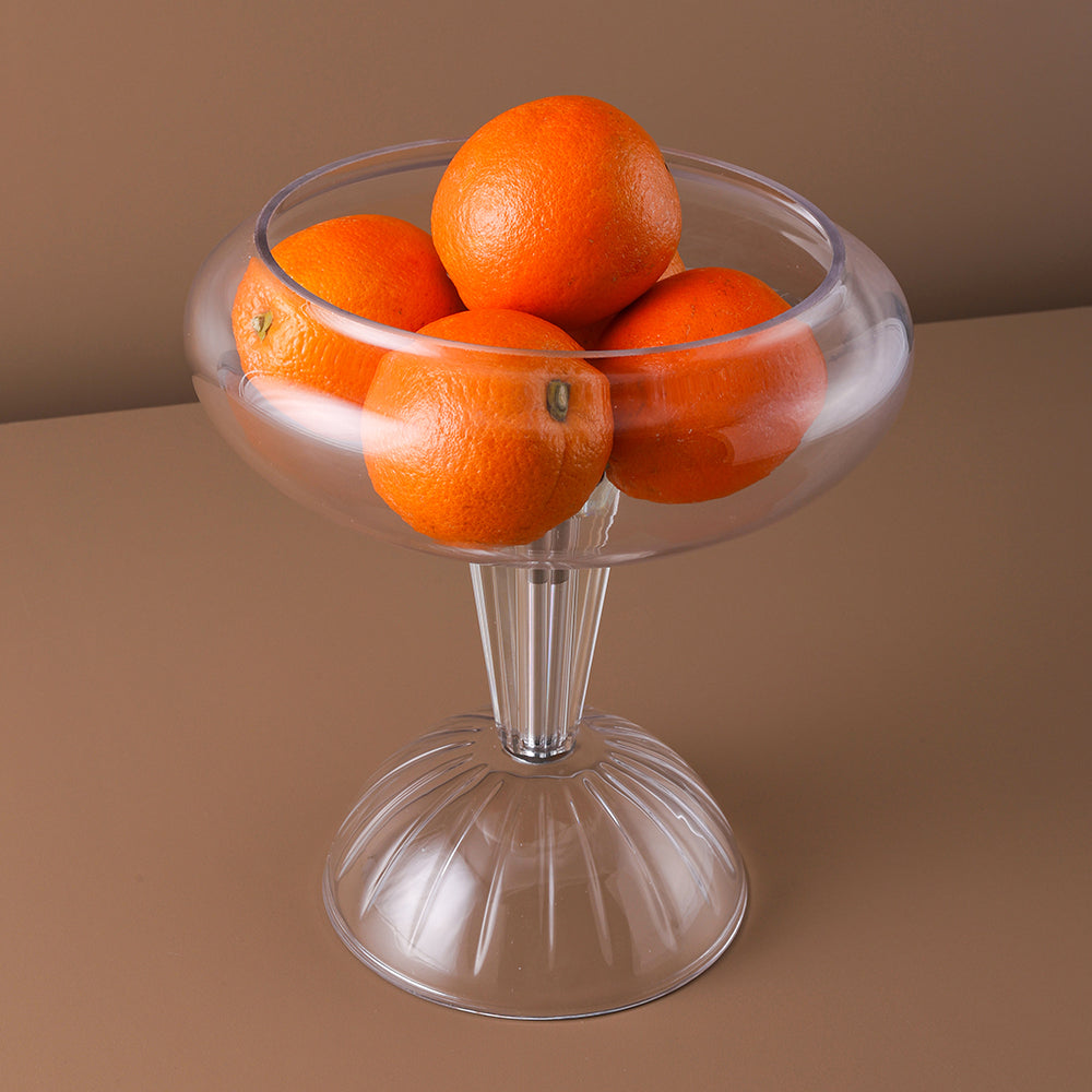 Clear glass table Bowl With Stand