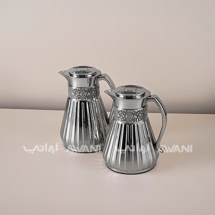Royal Classic Insulated Flask Set – 1L & 0.75L (Silver Finish)
