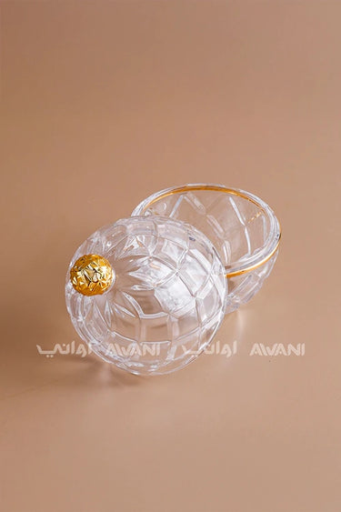 Luxury Crystal Pineapple Candy Jar with Golden Lid