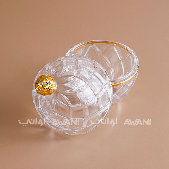 Luxury Crystal Pineapple Candy Jar with Golden Lid