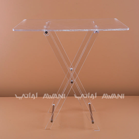 Folding acrylic  serving Table