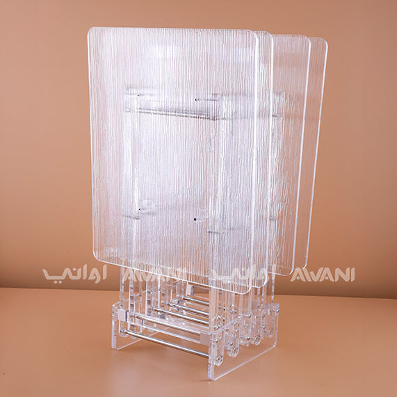 Folding acrylic  serving Table