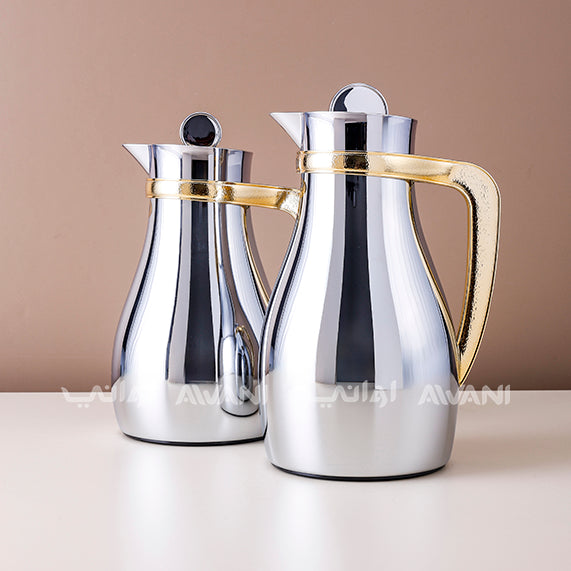 Dallah Elegant Thermal Flask with Tan Handle – 0.7 & 1.0 L