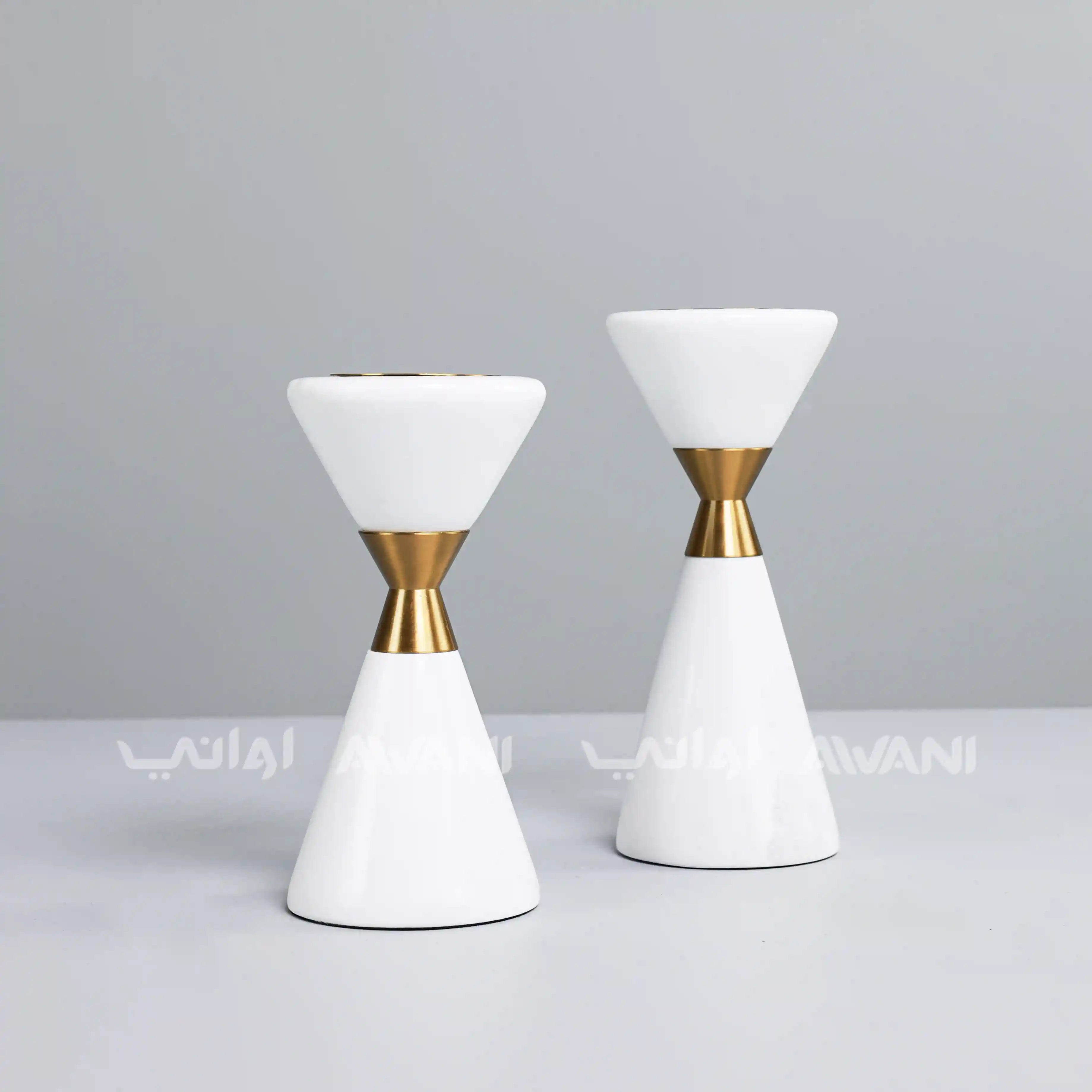 Modern Ceramic White & Gold Burner Holders