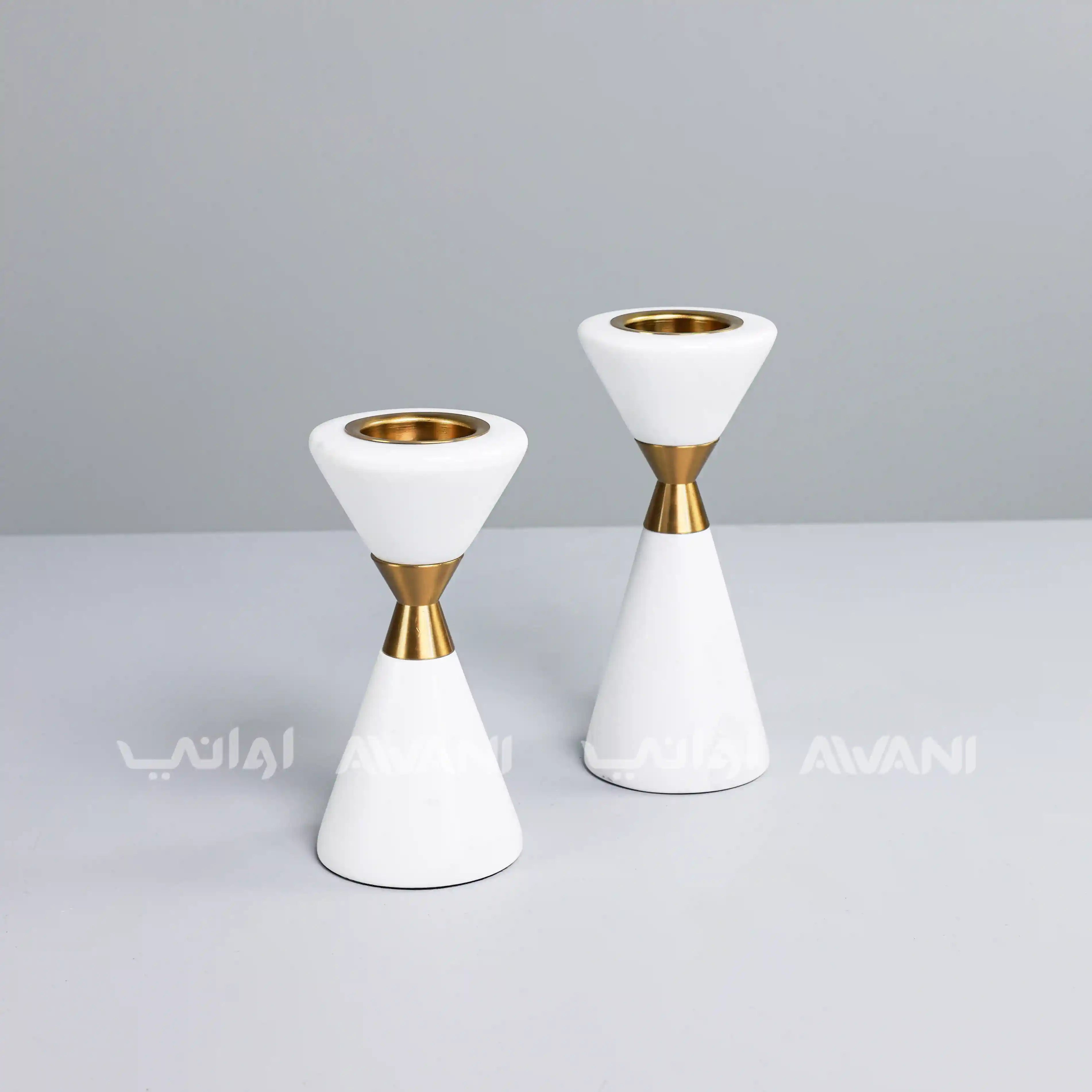 Modern Ceramic White & Gold Burner Holders