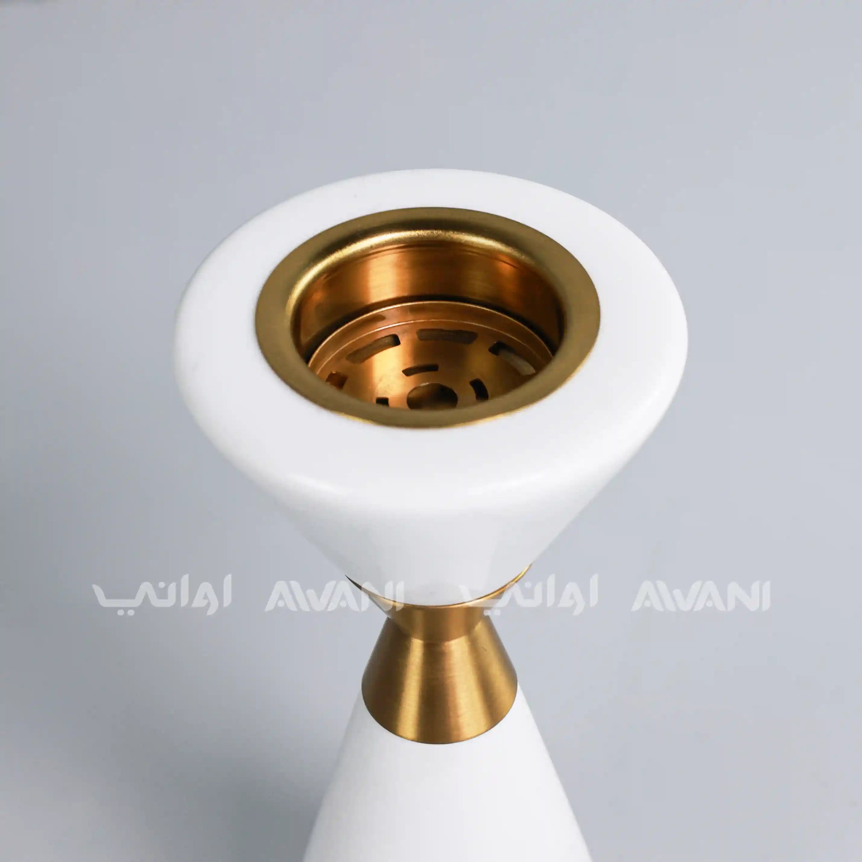 Modern Ceramic White & Gold Burner Holders