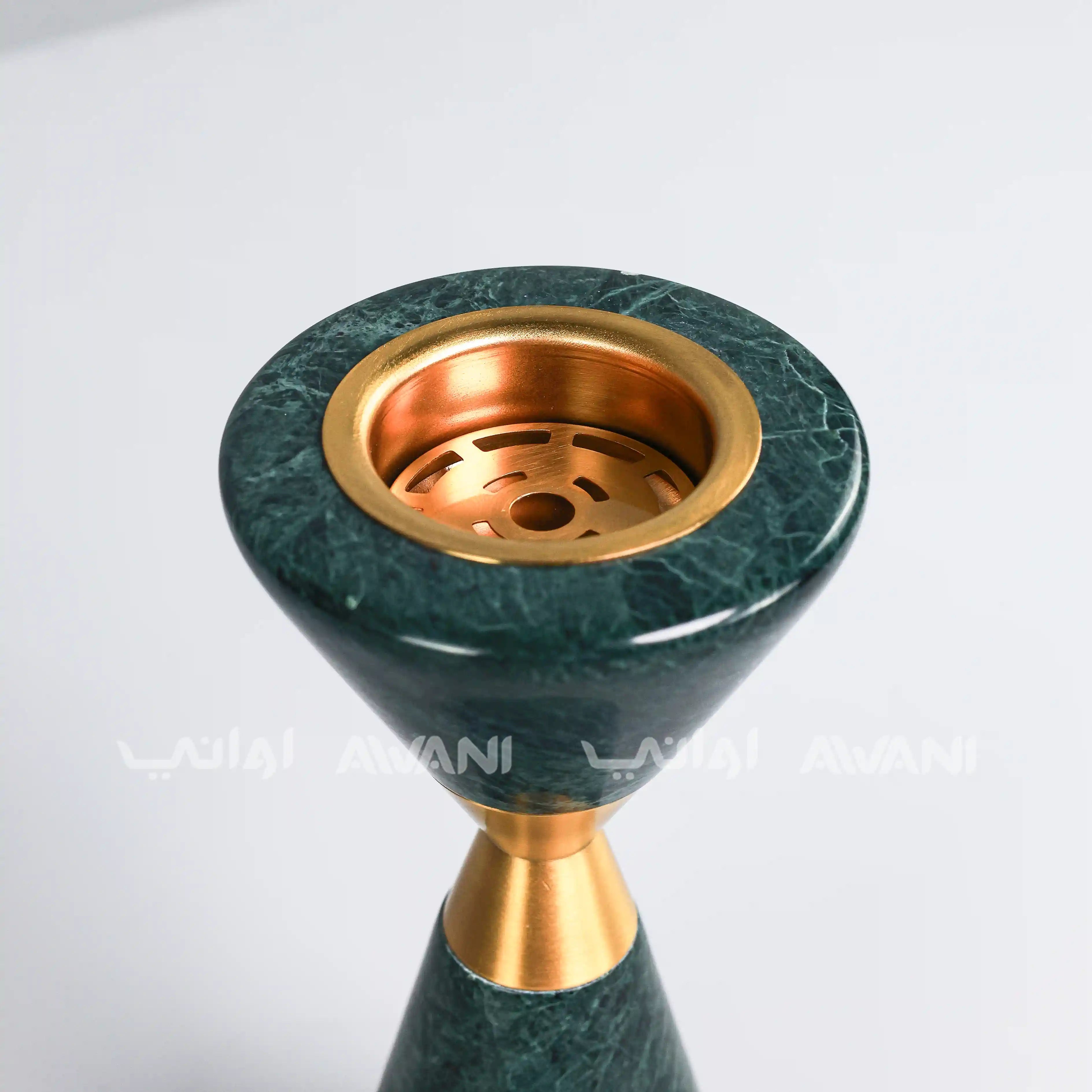 Modern Ceramic Green & Gold Burner Holders