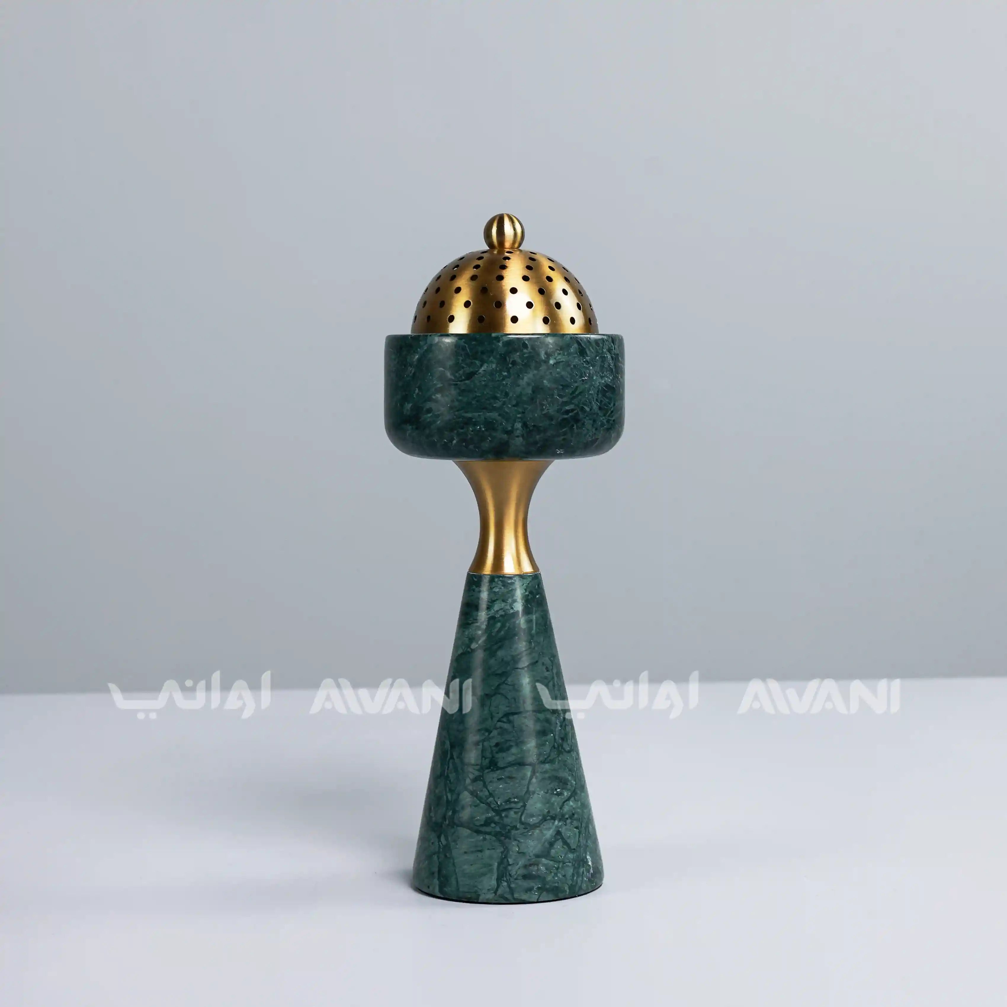 Modern Ceramic Green & Gold Burner Holders with Cover