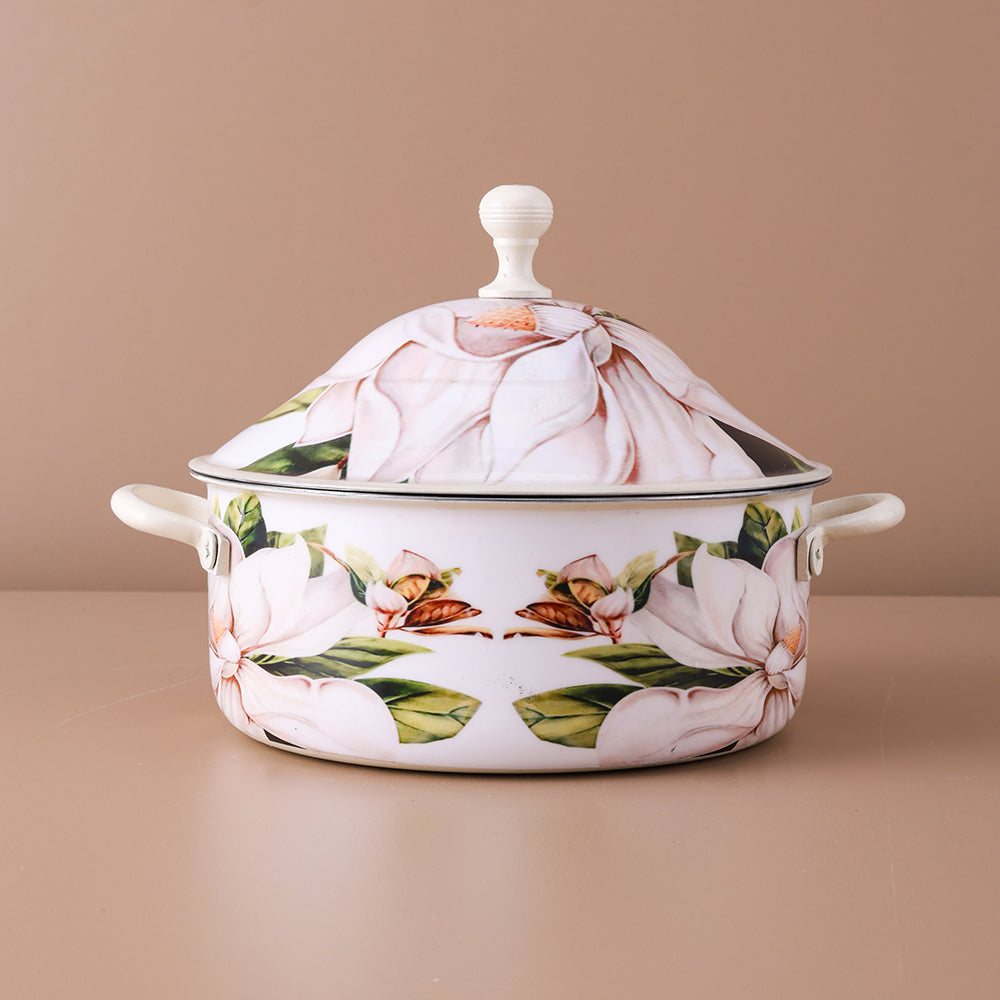 Lotus Flower Hot Pot with Lid 1500 ML- Fancy Design