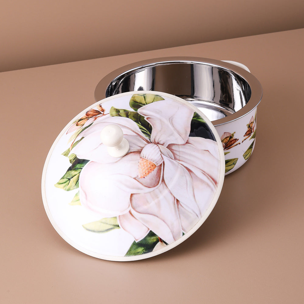 Lotus Flower Hot Pot with Lid 1500 ML- Fancy Design