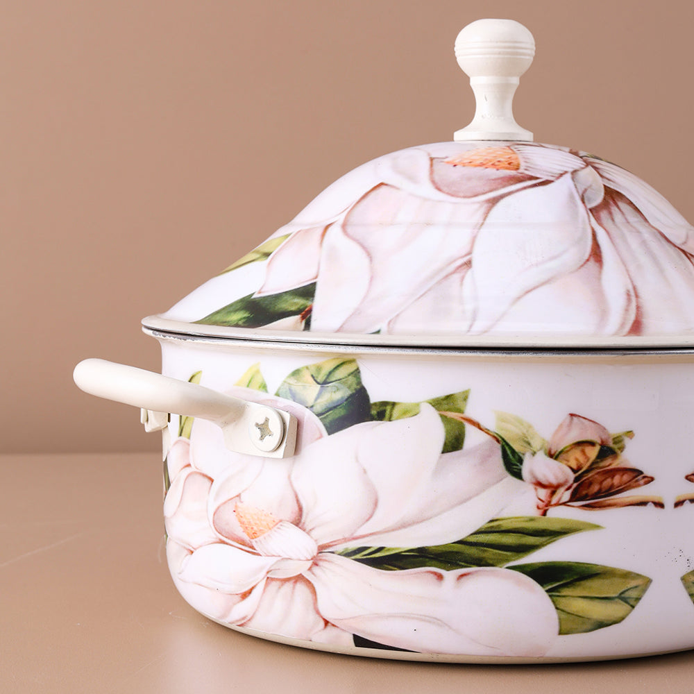 Lotus Flower Hot Pot with Lid 1500 ML- Fancy Design