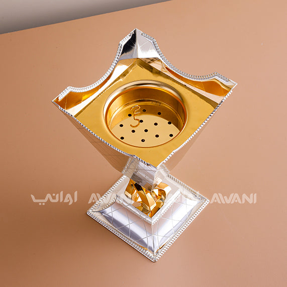 Incense Burner - Silver + Gold