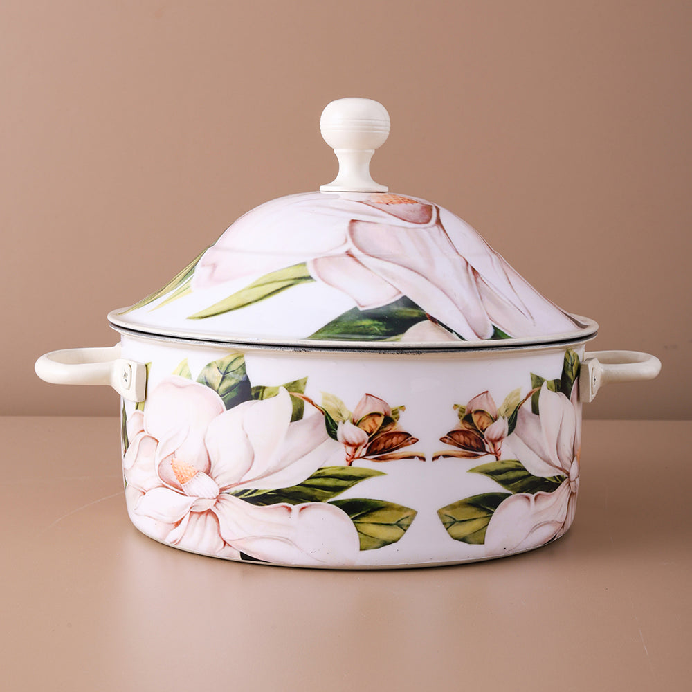 Lotus Flower Hot Pot with Lid 500 ML- Fancy Design