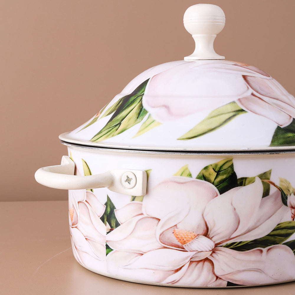 Lotus Flower Hot Pot with Lid 500 ML- Fancy Design