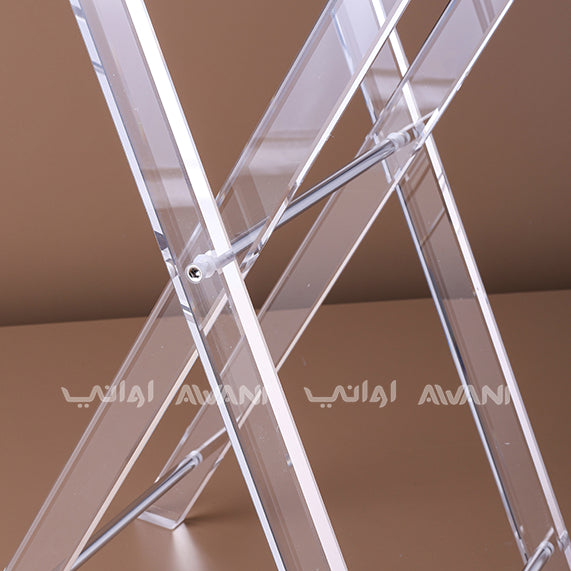 4-Piece Acrylic Tables Set - Clear And Plain - Rectangular